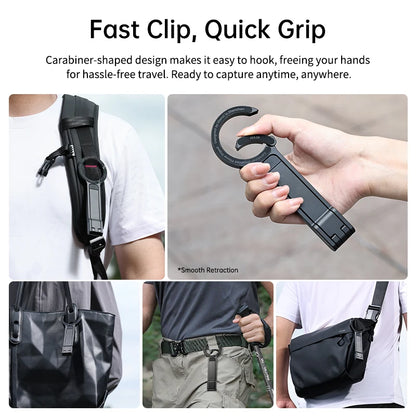 Carabiner-Mounted MagSafe Phone Tripod